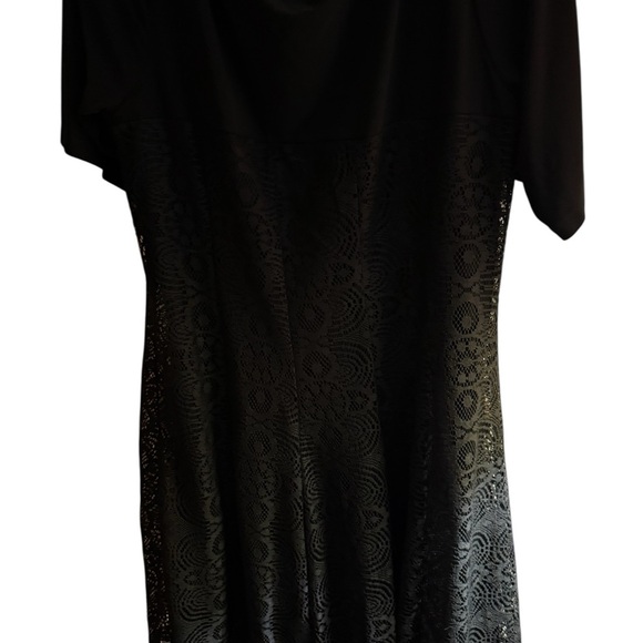 NWT KSL by Karin Stevens Black Lace Overlay Dress – Size 14W - Picture 9 of 14